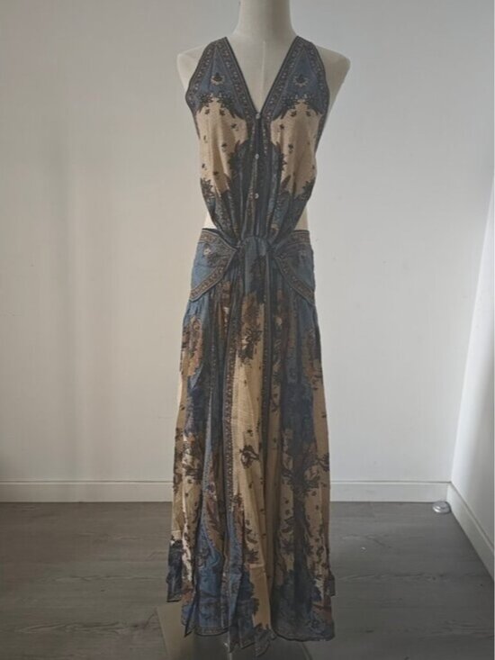 Zimmermann Ascension Plunge Halter Dress - Picture 2 of 10